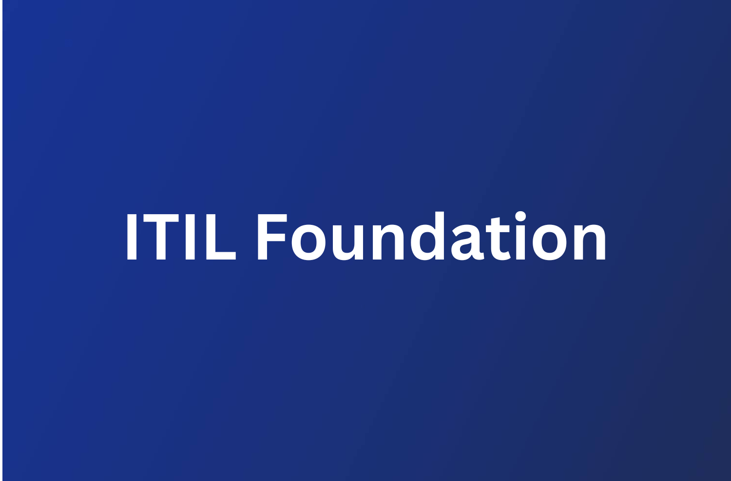 ITIL Foundation 86 ITIL